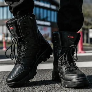 Bottes Style Militaires Noires Homme