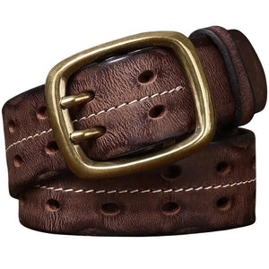 Ceinture Militaire Cuir Marron