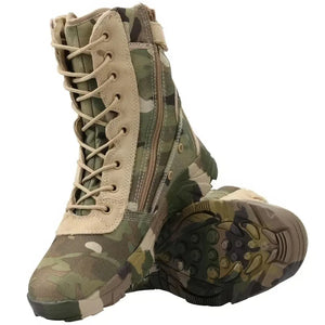 Chaussures Rangers Zip Vertes