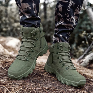 Chaussures Style Militaire Vertes