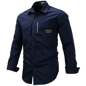 Chemise Homme Militaire Bleu Marine
