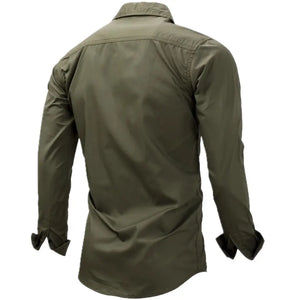 Chemise Kaki Homme Militaire Arrière