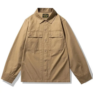 Chemise Militaire Homme Vintage Beige