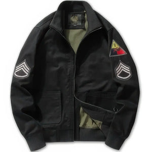 Veste Militaire avec Écusson Noire