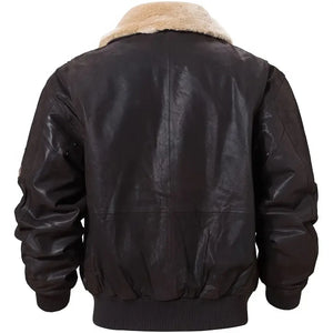 Veste Militaire Cuir Arrière