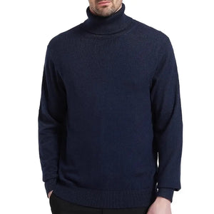Pull Col Roulé Militaire Bleu