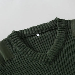Pull Militaire Laine Col