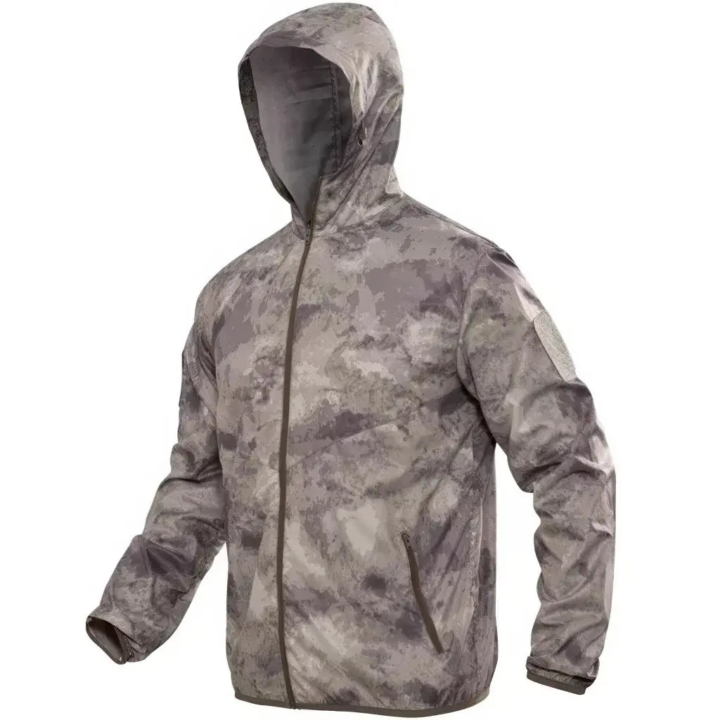 Veste Militaire Homme Capuche Grise