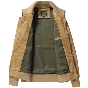 Veste Militaire avec Écusson Marron