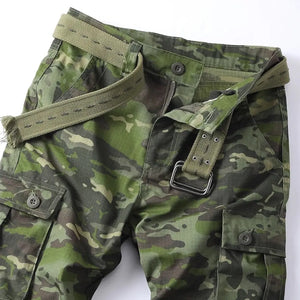 Pantalon Style Cargo Homme Vert Militaire