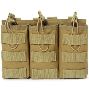 Pochette MOLLE Gilet Tactique Triple Marron