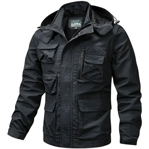 Veste Militaire Homme Printemps Noire