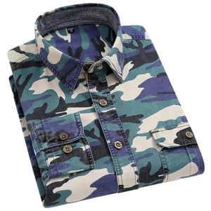 Chemise en Jean Militaire Bleue