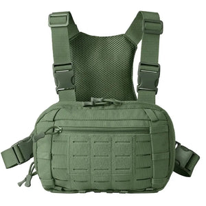 Sacoche Poitrine Tactique Homme Verte