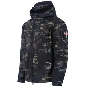 Veste Softshell Militaire Noire Camo