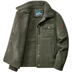 Veste Militaire Fourrure Verte