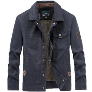 Veste Militaire Homme Mode Bleue