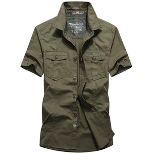 Chemise Militaire Homme Manche Courte