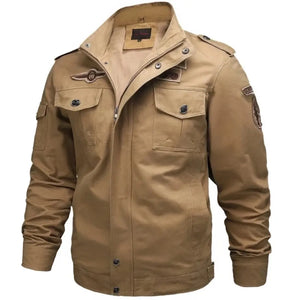 Veste Cargo Militaire Beige