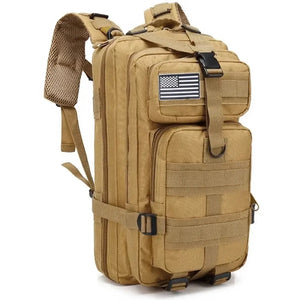 Sac à Dos Motif Militaire Marron