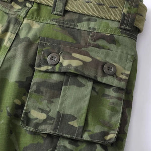 Pantalon Cargo Homme Vert Militaire Arrière