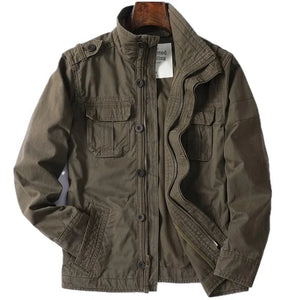 Veste Motif Militaire Homme Verte