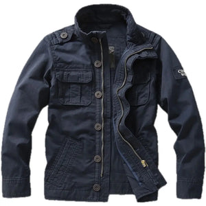 Veste Militaire Col Officier Homme Bleue