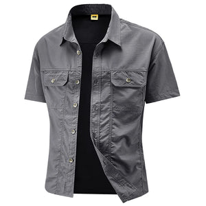 Chemise Homme Militaire Gris