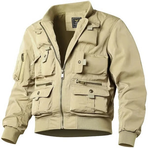 Veste Militaire Beige Homme