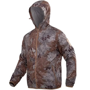 Veste Militaire Homme Capuche Marron