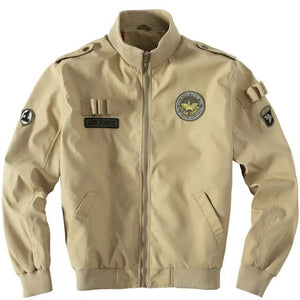 Veste Militaire avec Écusson Homme Beige