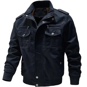 Veste Bleue Style Militaire