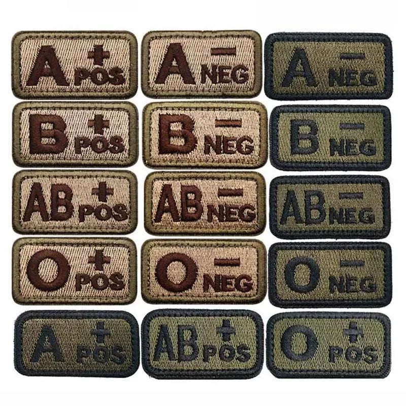 Patch Militaire Groupe Sanguin