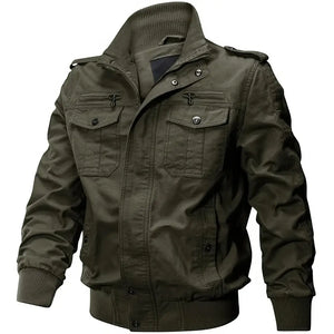 Veste Verte Style Militaire