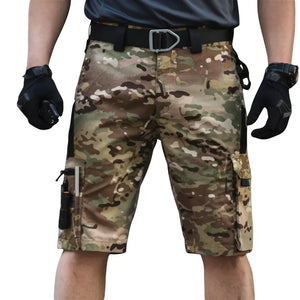 Short Militaire Camouflage Formes Brisées