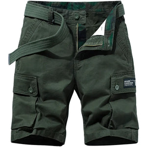 Short Militaire Cargo Couleur Vert
