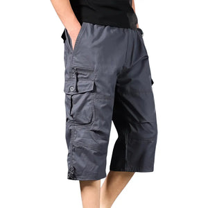 Short Militaire Cargo Gris
