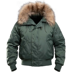 Veste Militaire Col Fourrure