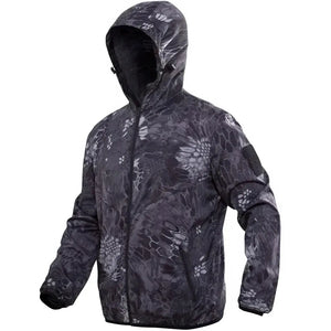 Veste Militaire Homme Capuche Noire