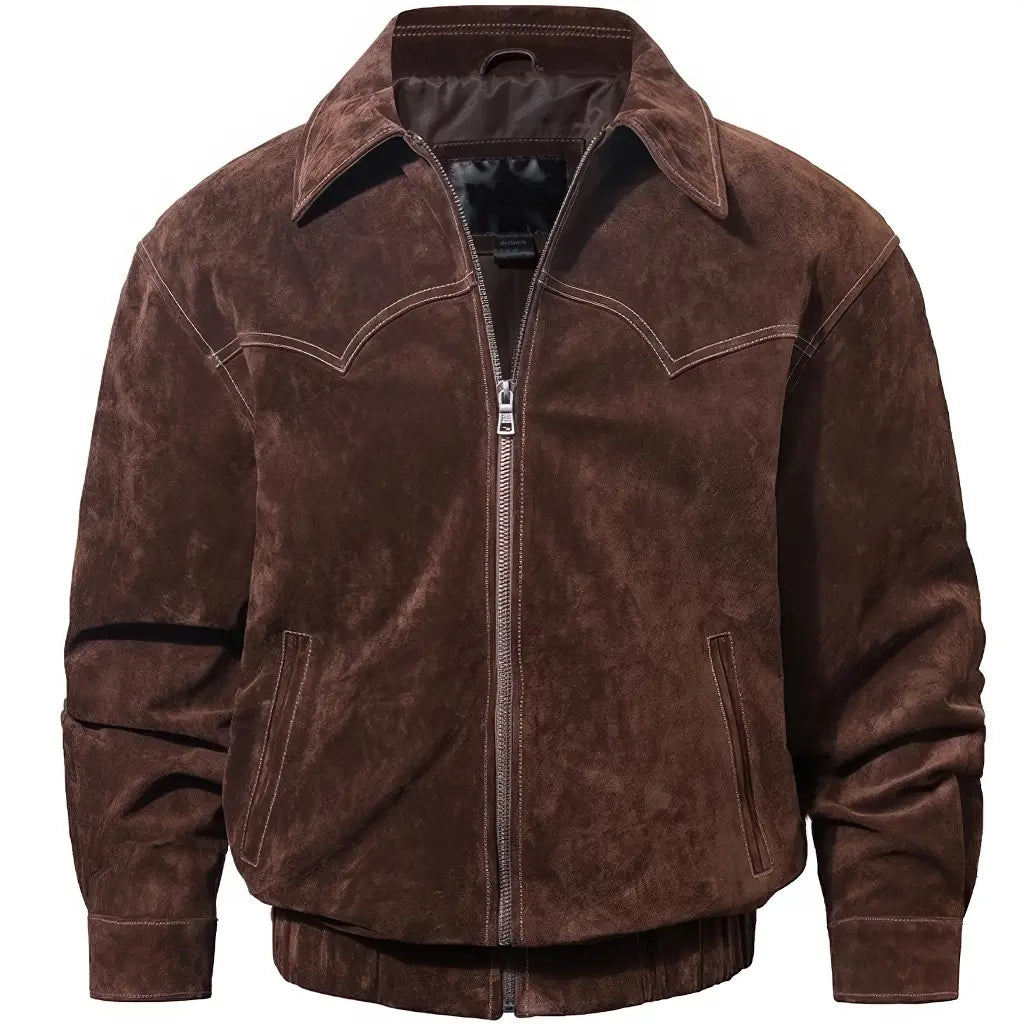 Veste Militaire Cuir Marron