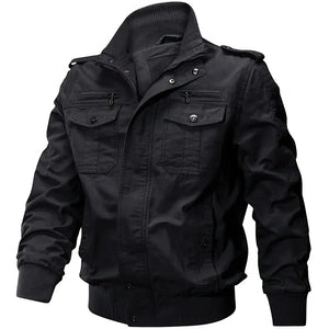 Veste Noire Style Militaire