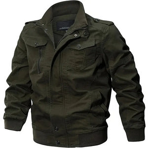 Veste en Jean Militaire Homme Verte