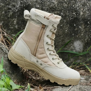 Bottines Style Rangers Beiges