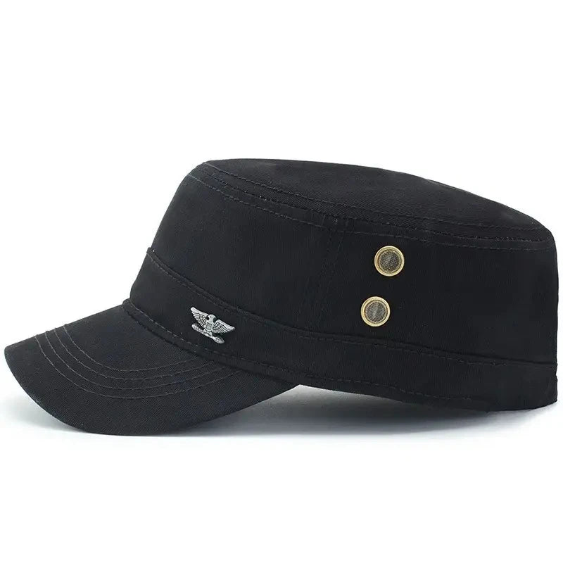 Casquette Forme Militaire Homme Vue de Côté