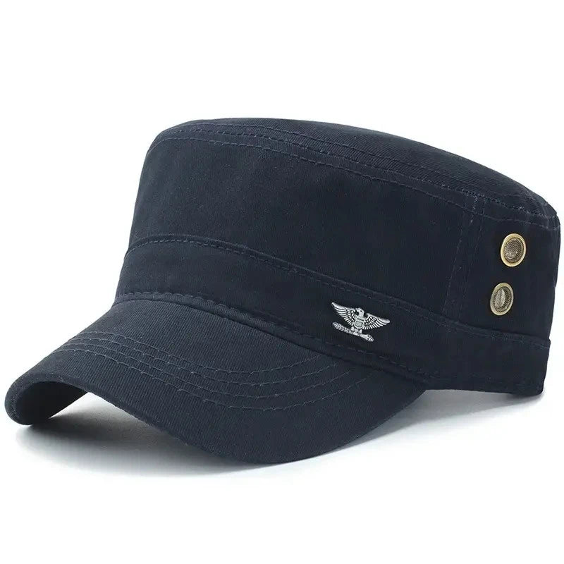 Casquette Homme Forme Militaire Bleu Marine