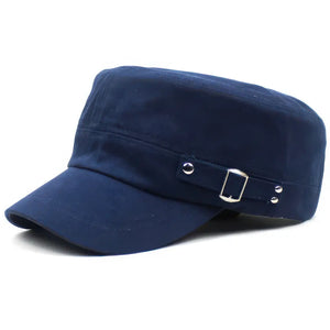 Casquette Militaire Boucle Bleu