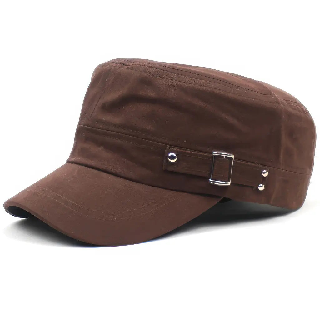 Casquette Militaire Marron Boucle