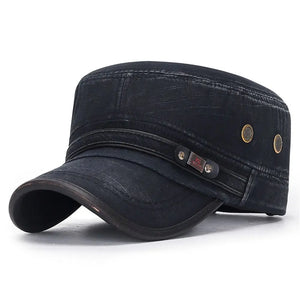 Casquette Militaire Noire Homme