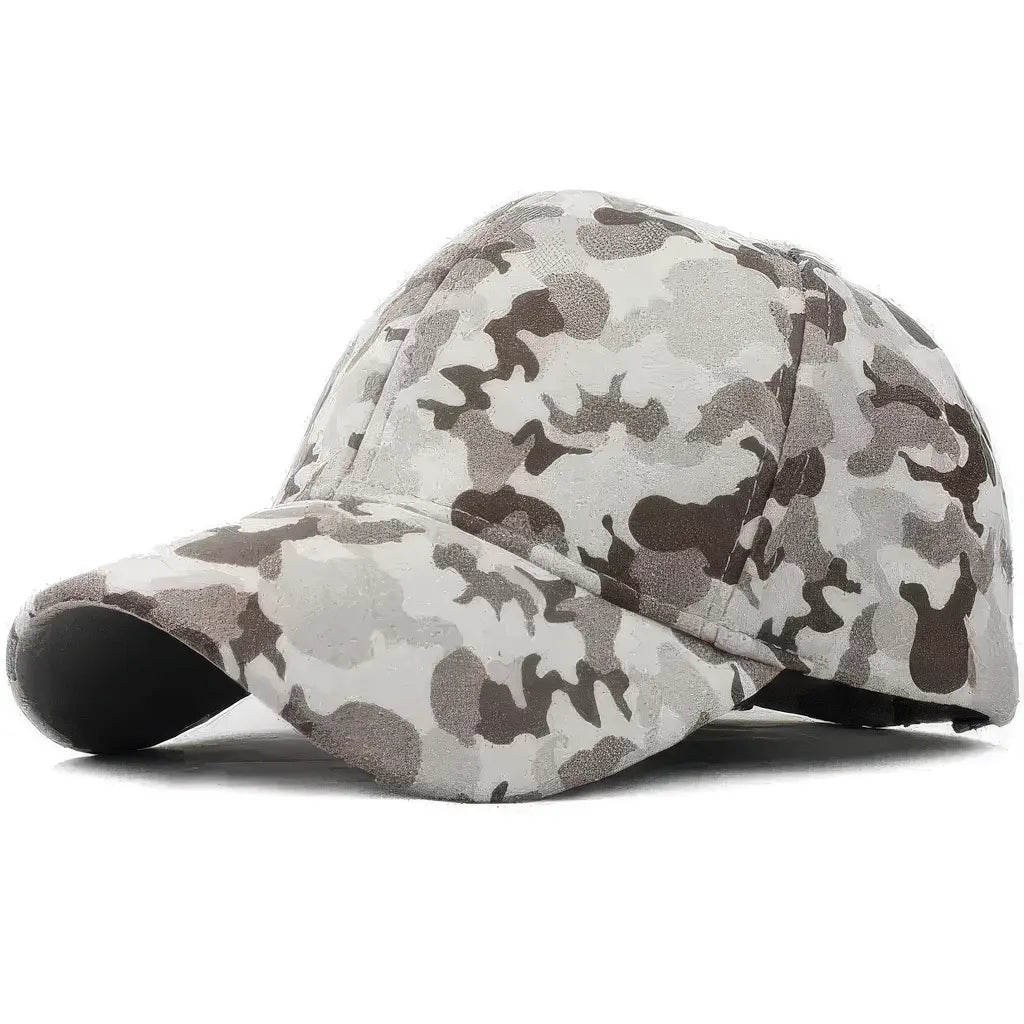 Casquette Militaire avec Camouflage Blanc