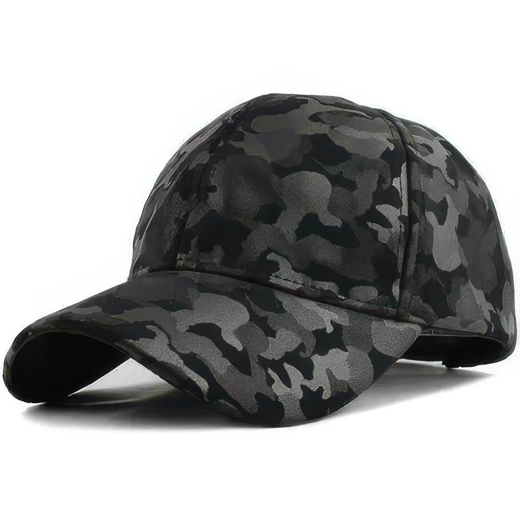 Casquette Militaire avec Camouflage Noir